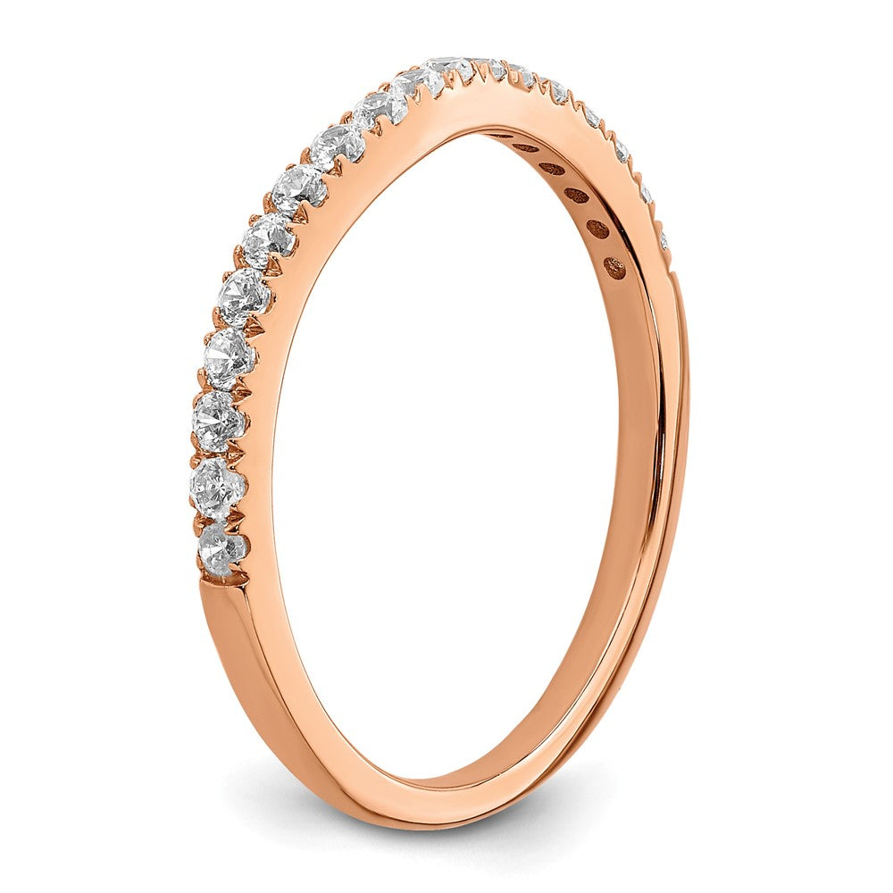 10k Rose Gold 1/3ct Lab Grown Diamond VS/SI+ G+ Comp Wedding Band