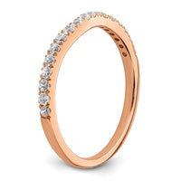 10k Rose Gold 1/3ct Lab Grown Diamond VS/SI+ G+ Comp Wedding Band