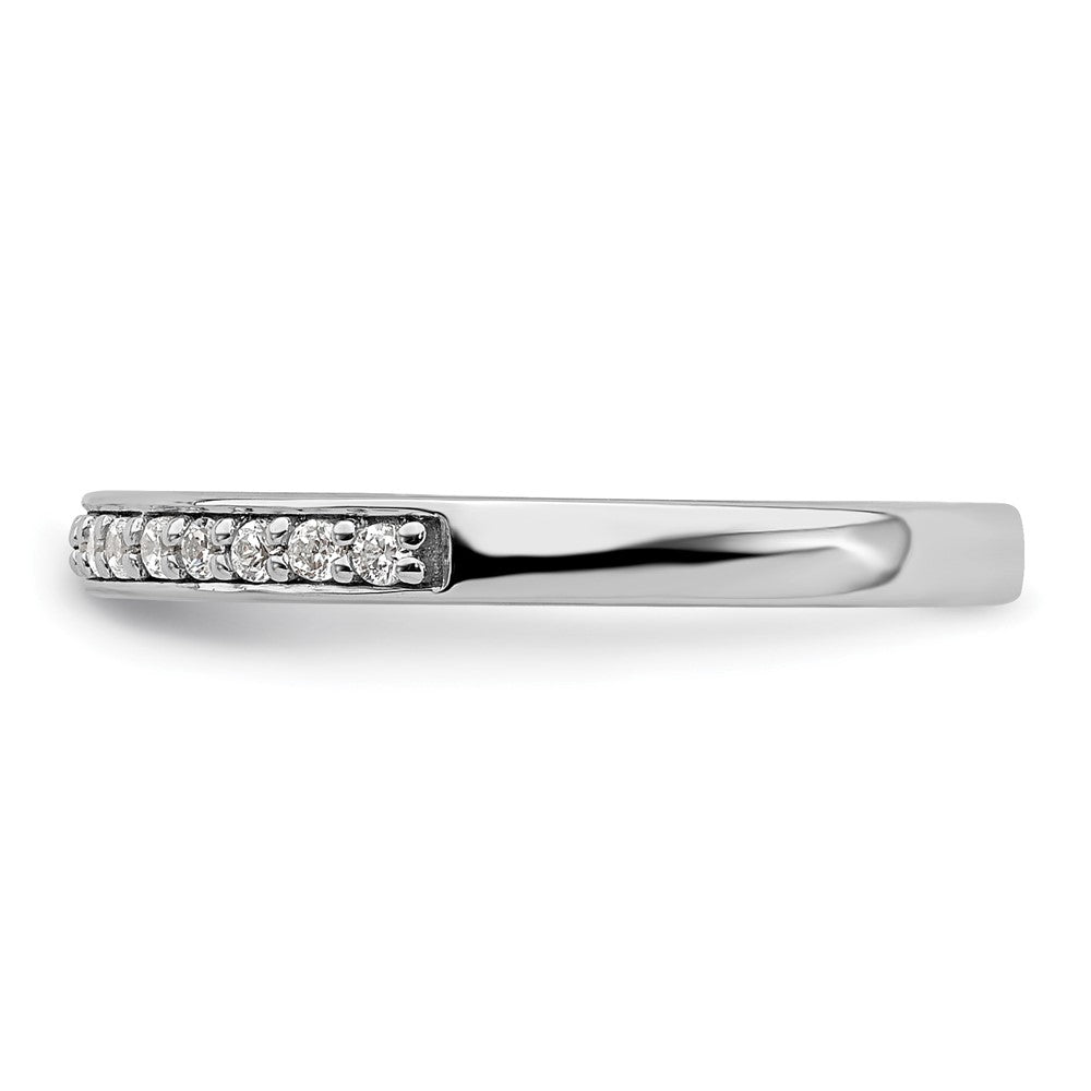 10k White Gold 1/5ct Lab Grown Diamond VS/SI+ G+ Comp Wedding Band