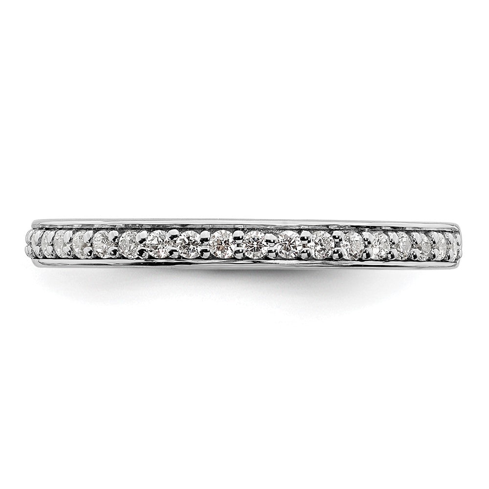 10k White Gold 1/5ct Lab Grown Diamond VS/SI+ G+ Comp Wedding Band
