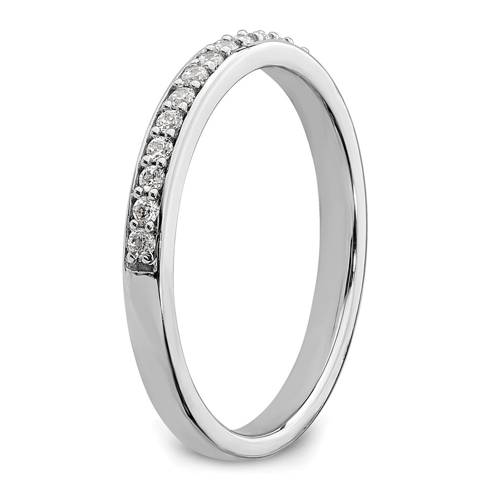 10k White Gold 1/5ct Lab Grown Diamond VS/SI+ G+ Comp Wedding Band