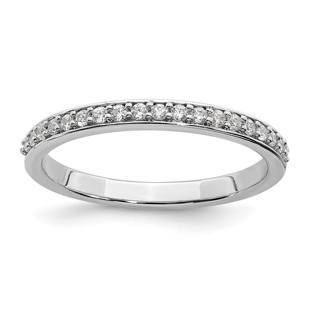 10k White Gold 1/5ct Lab Grown Diamond VS/SI+ G+ Comp Wedding Band