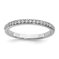 10k White Gold 1/5ct Lab Grown Diamond VS/SI+ G+ Comp Wedding Band