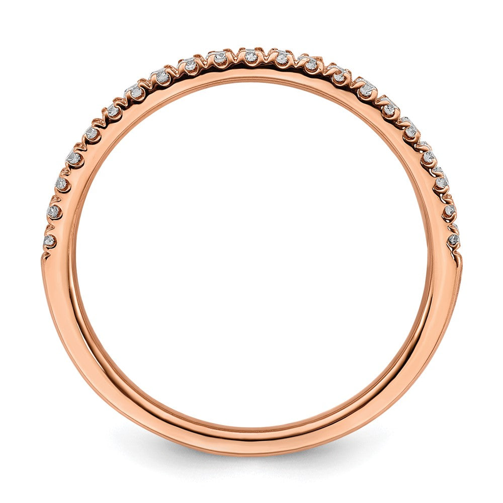 14k Rose Gold 1/4ct Lab Grown Diamond VS/SI+ G+ Comp Wedding Band