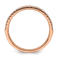 14k Rose Gold 1/4ct Lab Grown Diamond VS/SI+ G+ Comp Wedding Band