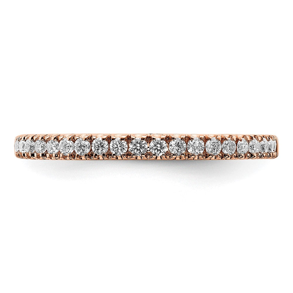 14k Rose Gold 1/4ct Lab Grown Diamond VS/SI+ G+ Comp Wedding Band