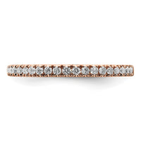 14k Rose Gold 1/4ct Lab Grown Diamond VS/SI+ G+ Comp Wedding Band