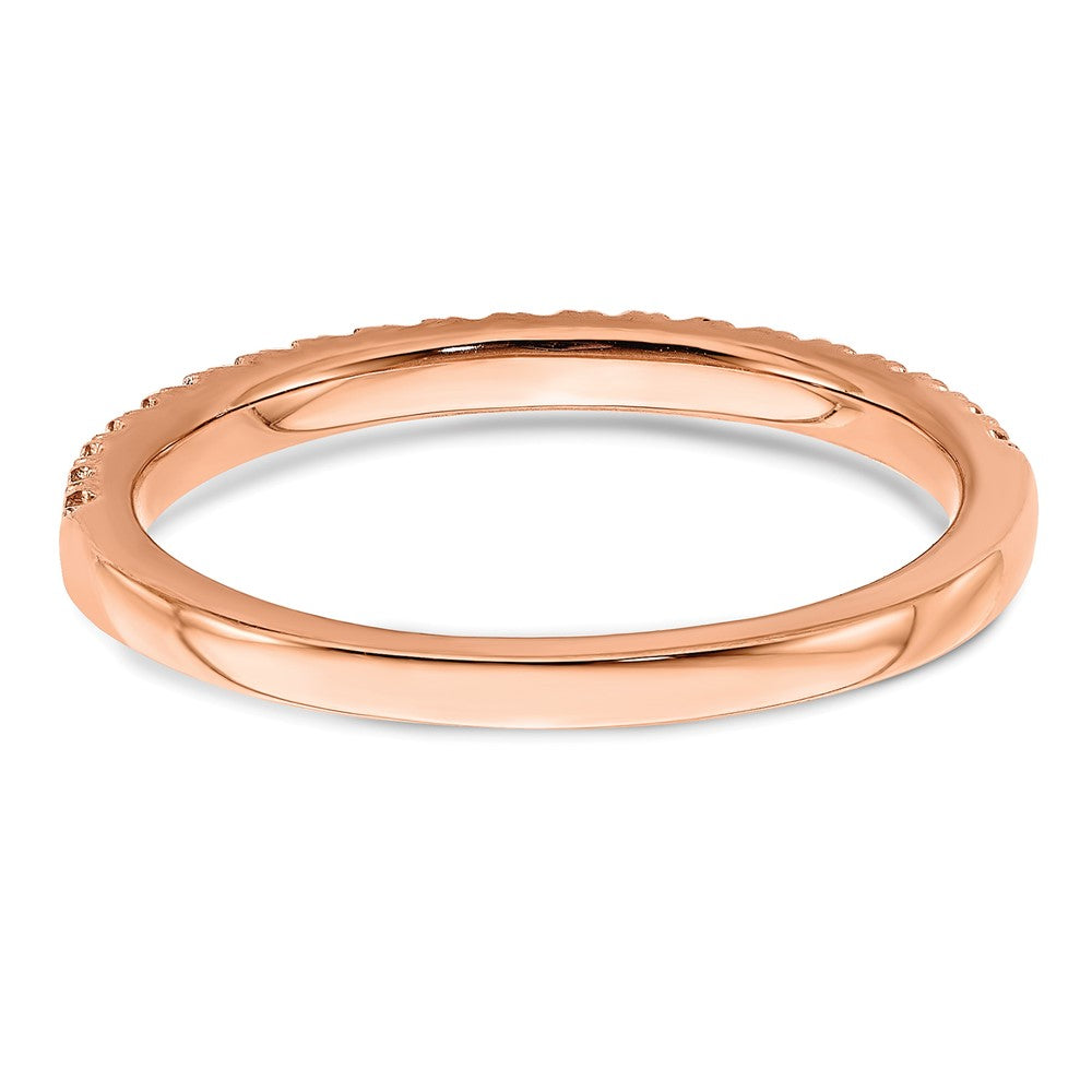 14k Rose Gold 1/4ct Lab Grown Diamond VS/SI+ G+ Comp Wedding Band