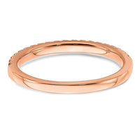 14k Rose Gold 1/4ct Lab Grown Diamond VS/SI+ G+ Comp Wedding Band