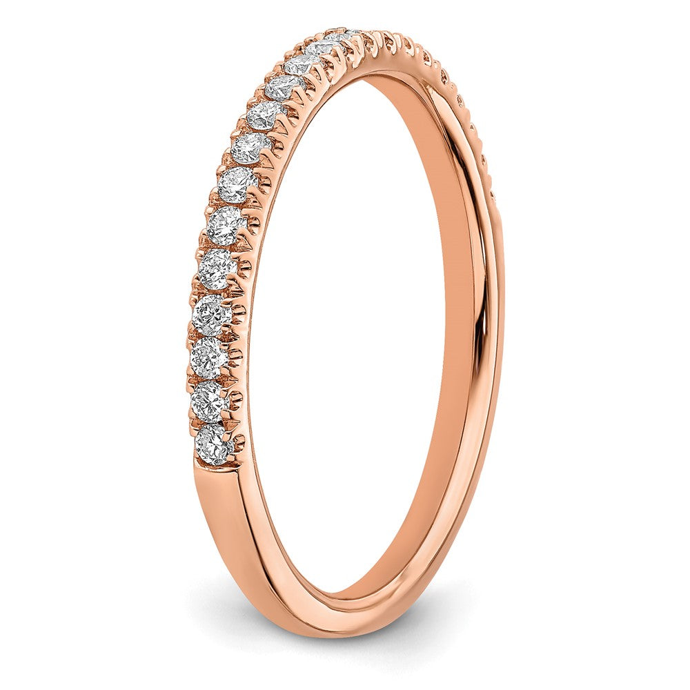 14k Rose Gold 1/4ct Lab Grown Diamond VS/SI+ G+ Comp Wedding Band