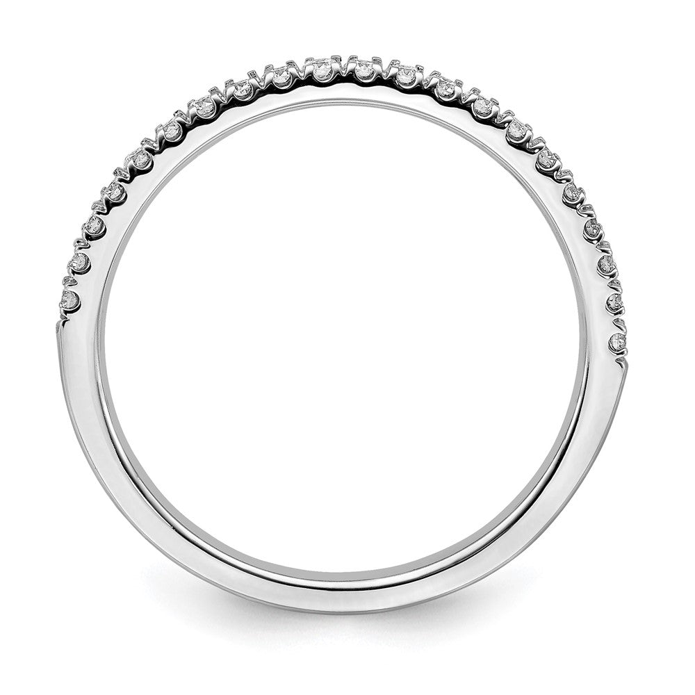 14k White Gold 1/4ct Lab Grown Diamond VS/SI+ G+ Comp Wedding Band
