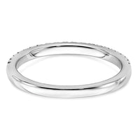 14k White Gold 1/4ct Lab Grown Diamond VS/SI+ G+ Comp Wedding Band