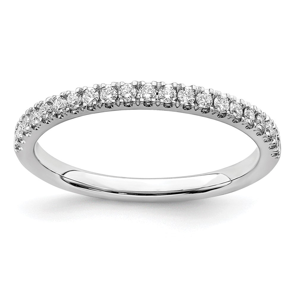 14k White Gold 1/4ct Lab Grown Diamond VS/SI+ G+ Comp Wedding Band