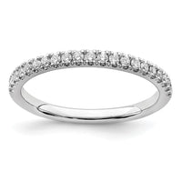 14k White Gold 1/4ct Lab Grown Diamond VS/SI+ G+ Comp Wedding Band