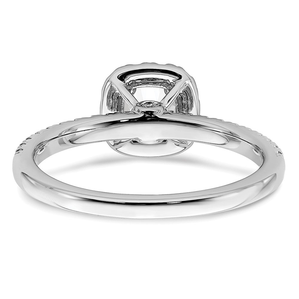 14kw 3/4ct Lab Grown Diamond VS/SI+ G+ Complete Round Halo Eng Ring