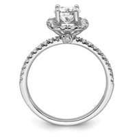 14kw 1ct Lab Grown Diamond VS/SI+ G+ Complete Round Halo Eng Ring