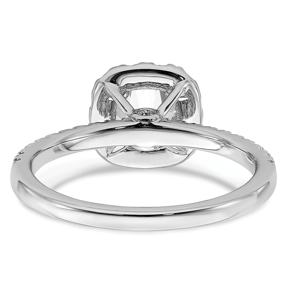 14kw 1ct Lab Grown Diamond VS/SI+ G+ Complete Round Halo Eng Ring