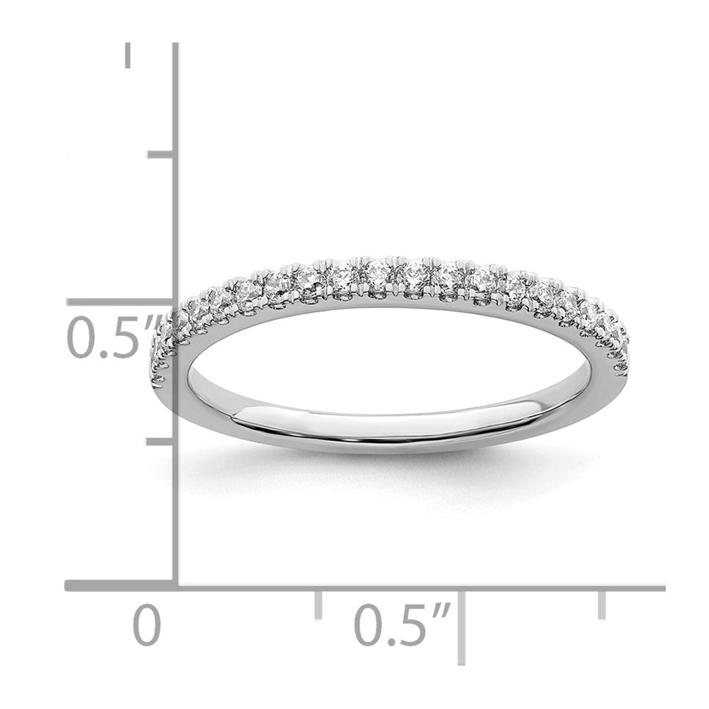 14k White Gold 1/4 carat Lab Grown Diamond VS/SI+ G+ Comp Wedding Band