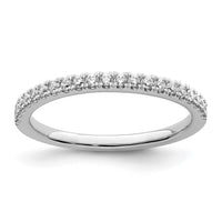 14k White Gold 1/4 carat Lab Grown Diamond VS/SI+ G+ Comp Wedding Band