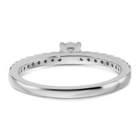 14k White Gold 1/2 ct Lab Grown Diamond VS/SI+ G+ Complete Round Eng Ring