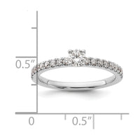 14k White Gold 1/2 ct Lab Grown Diamond VS/SI+ G+ Complete Round Eng Ring