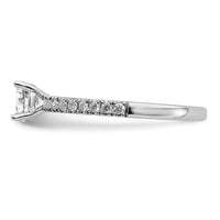 14k White Gold 1 ct Lab Grown Diamond VS/SI+ G+ Complete Round Eng Ring