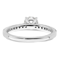 14k White Gold 3/4 ct Lab Grown Diamond VS/SI+ G+ Complete Round Eng Ring