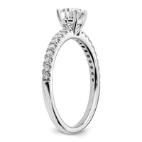 14k White Gold 1 ct Lab Grown Diamond VS/SI+ G+ Complete Round Eng Ring