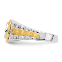 10k Two-Tone 1/3 ct Lab Grown Diamond VS/SI+ G+ Complete Men's Ring