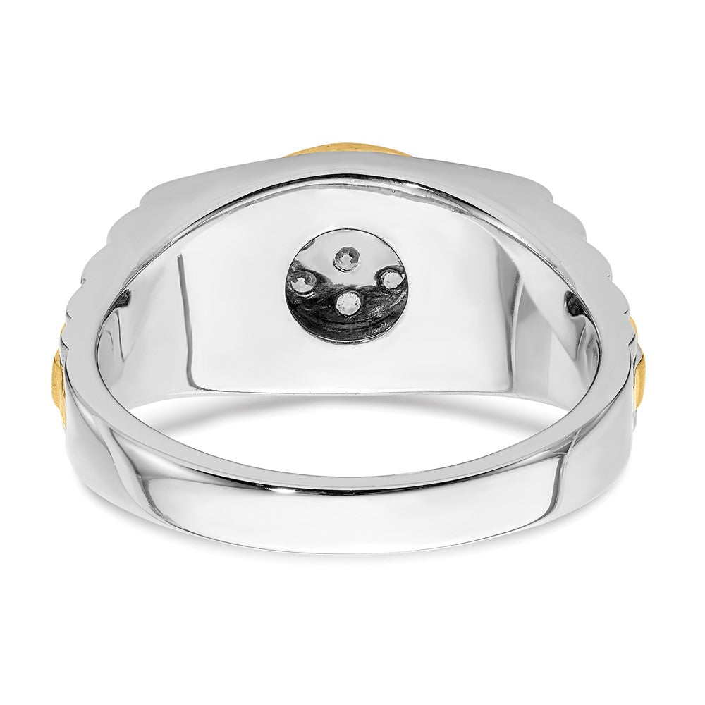 10k Two-Tone 1/3 ct Lab Grown Diamond VS/SI+ G+ Complete Men's Ring