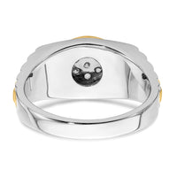 10k Two-Tone 1/3 ct Lab Grown Diamond VS/SI+ G+ Complete Men's Ring