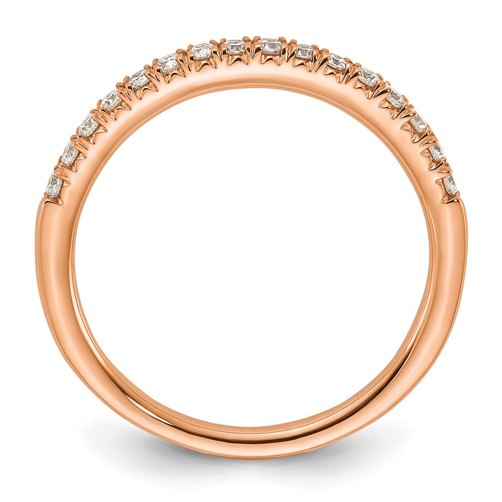 14k Rose Gold 1/4 ct Lab Grown Diamond VS/SI+ G+ Complete Wedding Band