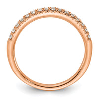 14k Rose Gold 1/4 ct Lab Grown Diamond VS/SI+ G+ Complete Wedding Band