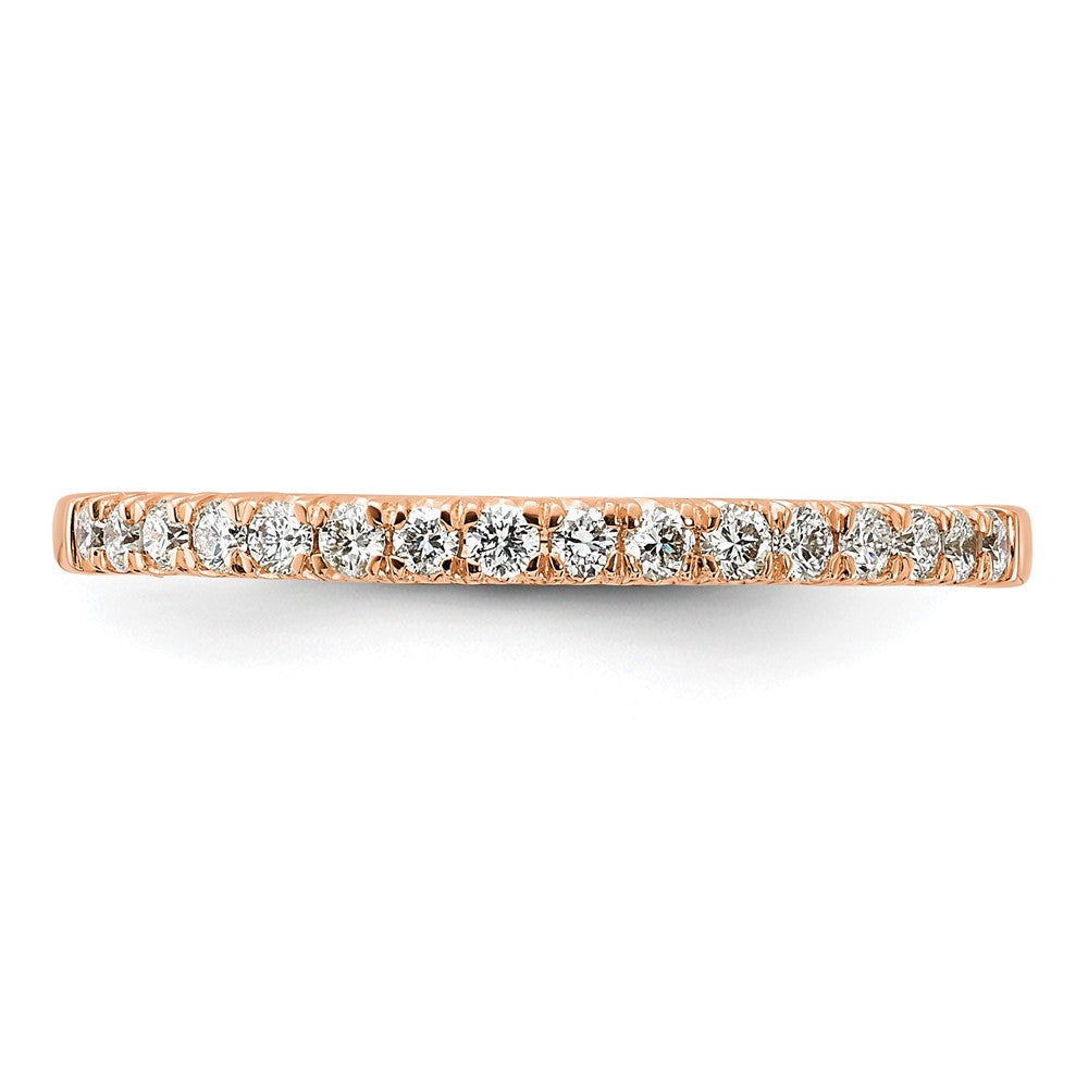 14k Rose Gold 1/4 ct Lab Grown Diamond VS/SI+ G+ Complete Wedding Band