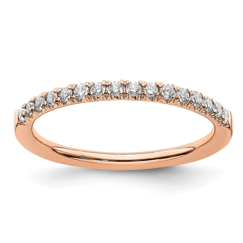 14k Rose Gold 1/4 ct Lab Grown Diamond VS/SI+ G+ Complete Wedding Band