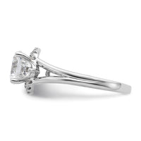 14kw 1/2 ct Lab Grown Dia VS/SI+ G+ 1 1/2 ct Center Semi 3 Stone Eng Ring