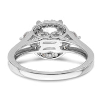 14kw 1/2 ct Lab Grown Dia VS/SI+ G+ 1 1/2 ct Center Semi 3 Stone Eng Ring