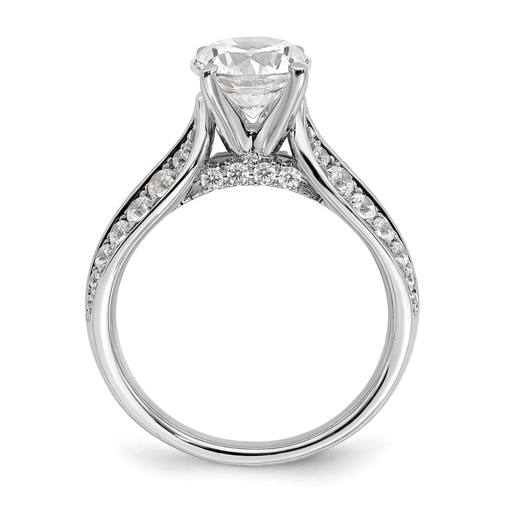 14k White Gold 5/8 ct Lab Grown Dia VS/SI+ G+ 1 1/2 ct Center Semi Eng Ring