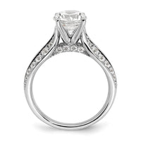 14kw 5/8ct Lab Grown Diamond VS/SI+ G+ 1 1/2ct Center Round Semi Eng Ring