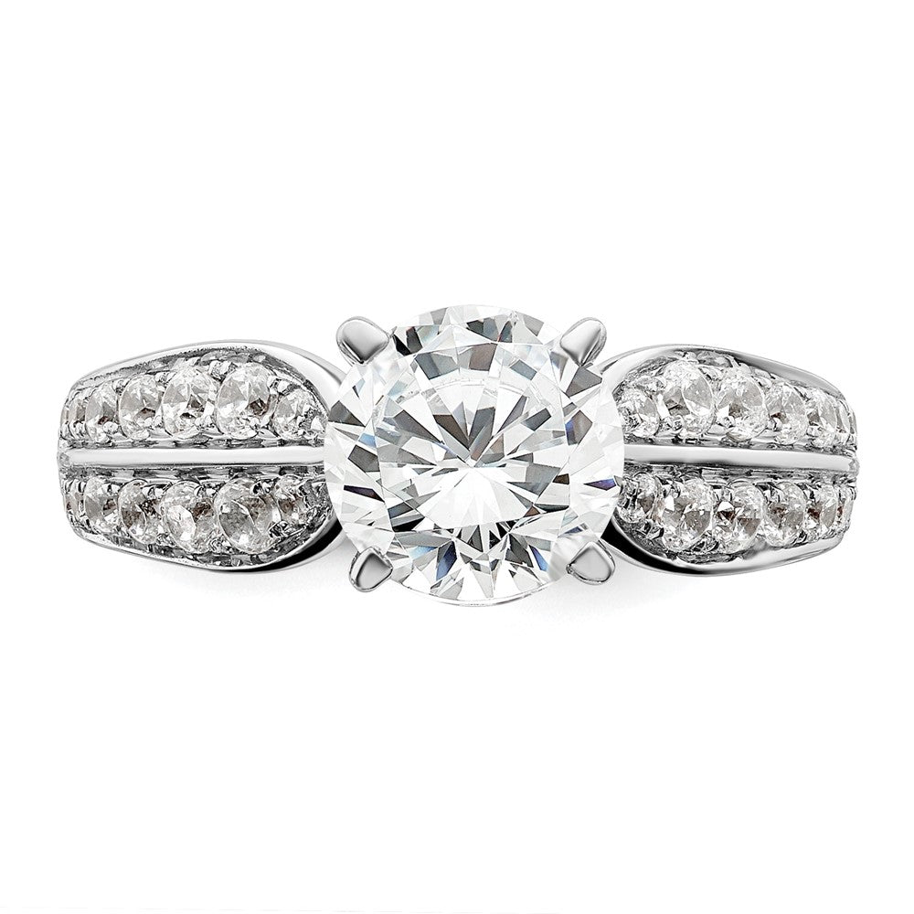 14k White Gold 5/8 ct Lab Grown Dia VS/SI+ G+ 1 1/2 ct Center Semi Eng Ring