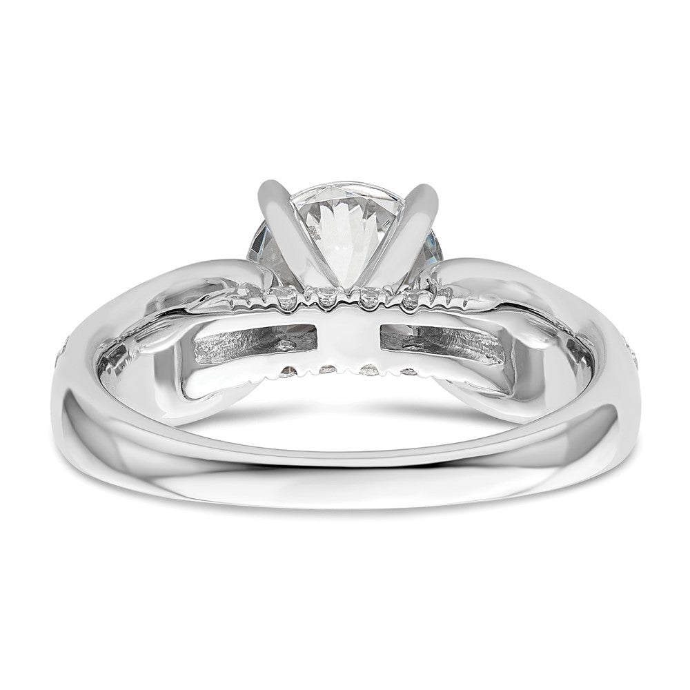 14kw 5/8ct Lab Grown Diamond VS/SI+ G+ 1 1/2ct Center Round Semi Eng Ring