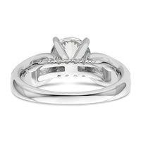 14kw 5/8ct Lab Grown Diamond VS/SI+ G+ 1 1/2ct Center Round Semi Eng Ring