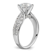 14k White Gold 5/8 ct Lab Grown Dia VS/SI+ G+ 1 1/2 ct Center Semi Eng Ring