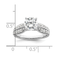 14k White Gold 5/8 ct Lab Grown Dia VS/SI+ G+ 1 1/2 ct Center Semi Eng Ring