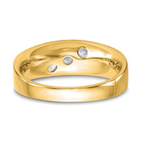 14k 5/8 ct Lab Grown Diamond VS/SI+ G+ 3 Stone Complete Men's Ring