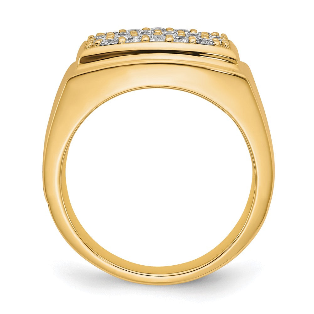 10k 1 ct Lab Grown Diamond VS/SI+ G+ Cluster Men's Ring