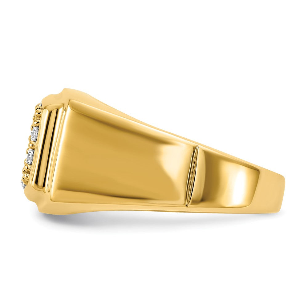 10k 1 ct Lab Grown Diamond VS/SI+ G+ Cluster Men's Ring
