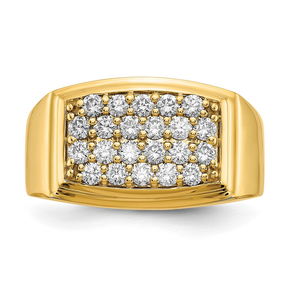 10k 1 ct Lab Grown Diamond VS/SI+ G+ Cluster Men's Ring