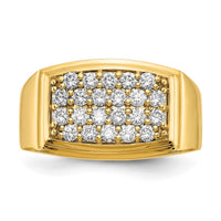 10k 1 ct Lab Grown Diamond VS/SI+ G+ Cluster Men's Ring