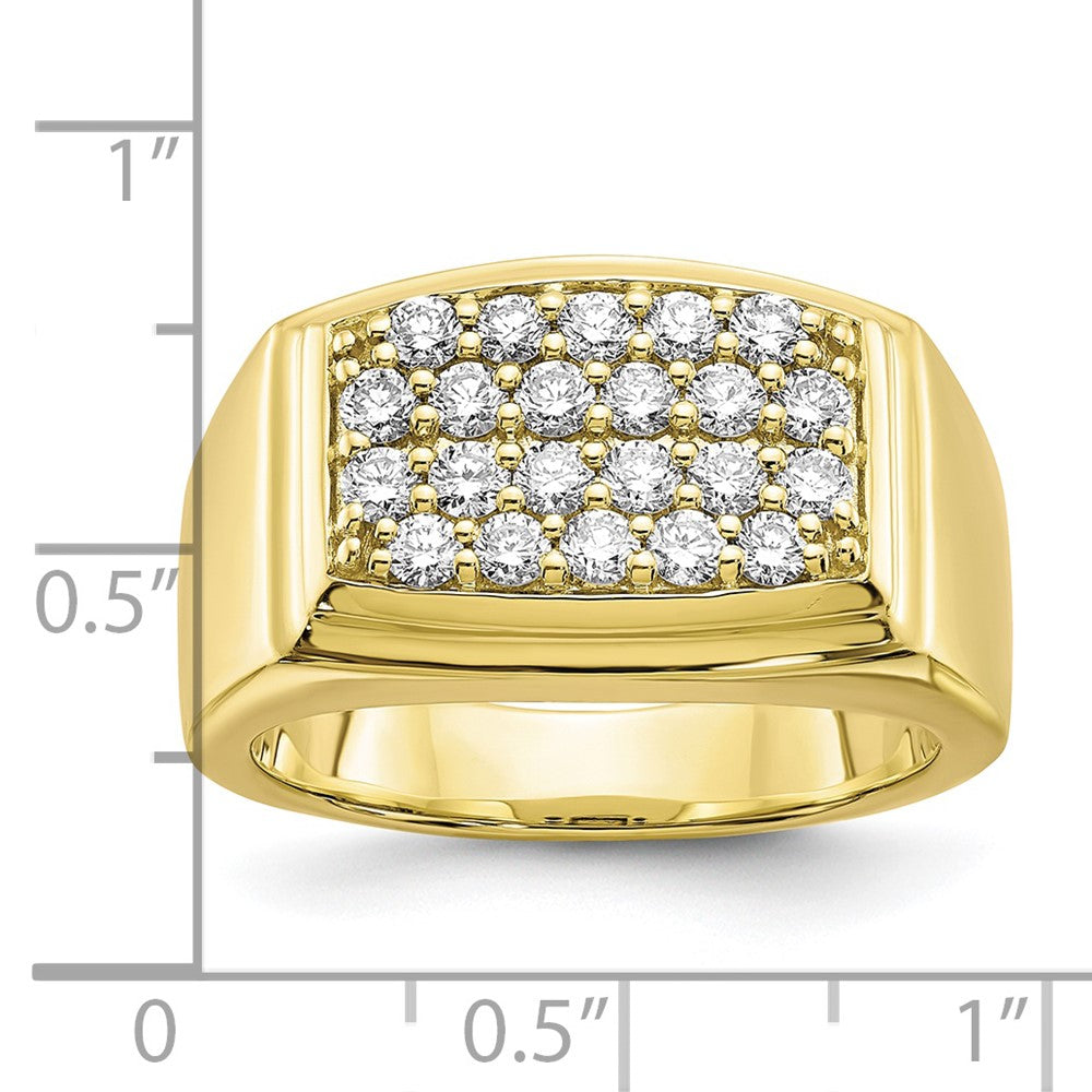 10k 1 ct Lab Grown Diamond VS/SI+ G+ Cluster Men's Ring